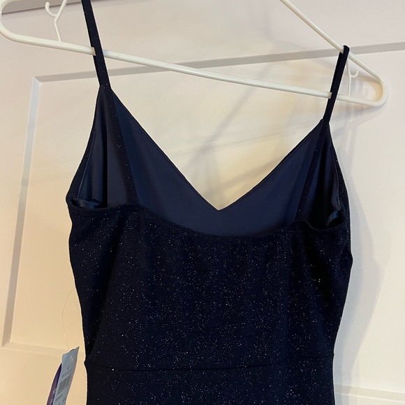 NWT Windsor Kalyn formal glitter faux wrap long dress size S - Picture 5 of 12